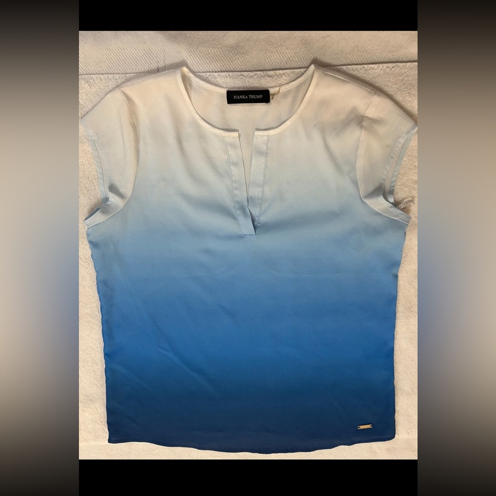Ivanka Trump Ombre Blue Women's Blouse